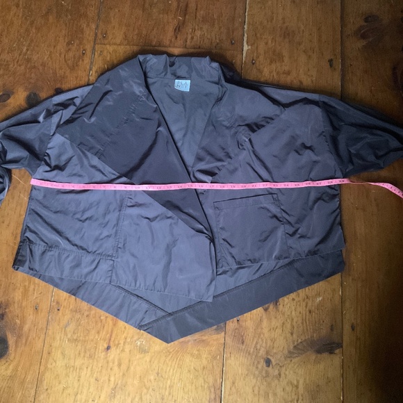 PLANET by Lauren G. Nylon Cropped Asymmetrical Brown Jacket - Picture 12 of 16